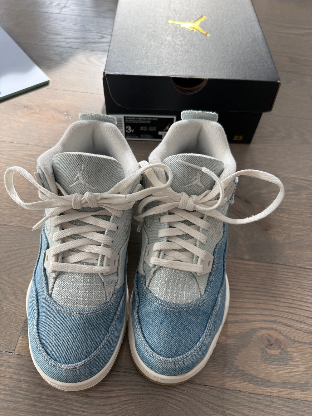 Nike Air Jordan Kid’s Denim Low-Top Sneakers - Light Blue and Denim size 3Y